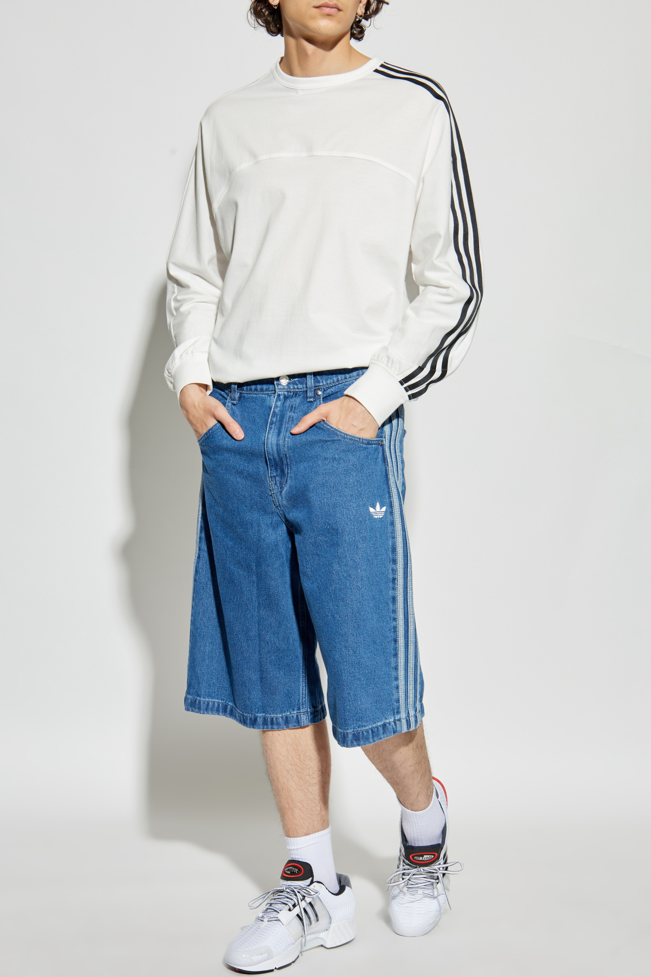 【adidas】ADIDAS ORIGINALS DENIM BERMUDA SHORTS★個性派に!! adidas Originals Denim Bermuda Shorts - Multicolor | Free